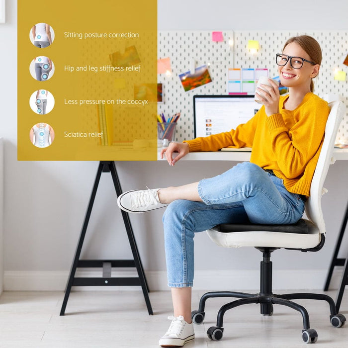 Goslash Picks Seat Cushion Memory Foam Pillow Back Pain