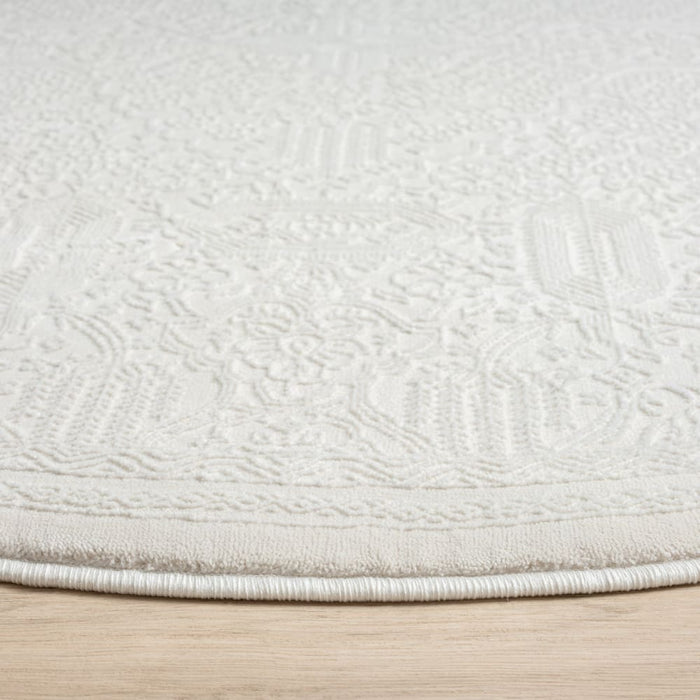 Grande Jacquard Rug Ivory 160x160