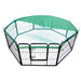 Green Net Cover For Pet Playpen 31in Dog Exercise Enclosure