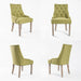 Green French Provincial Dining Chair Amour Oak Leg