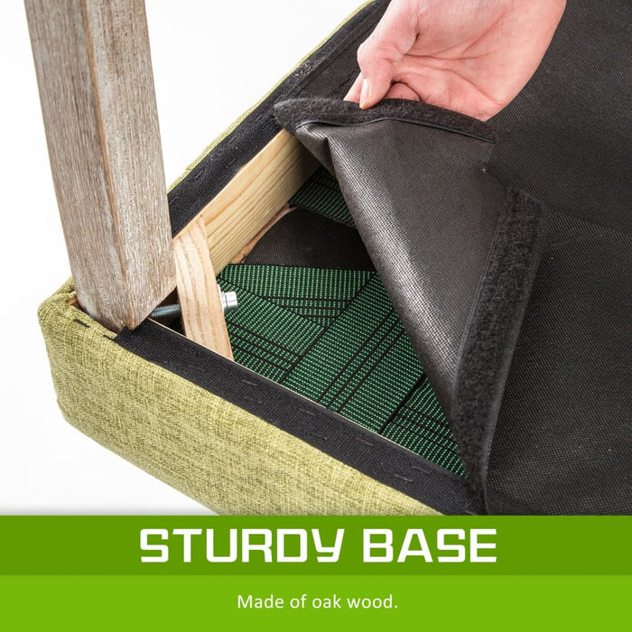 Green French Provincial Dining Chair Amour Oak Leg