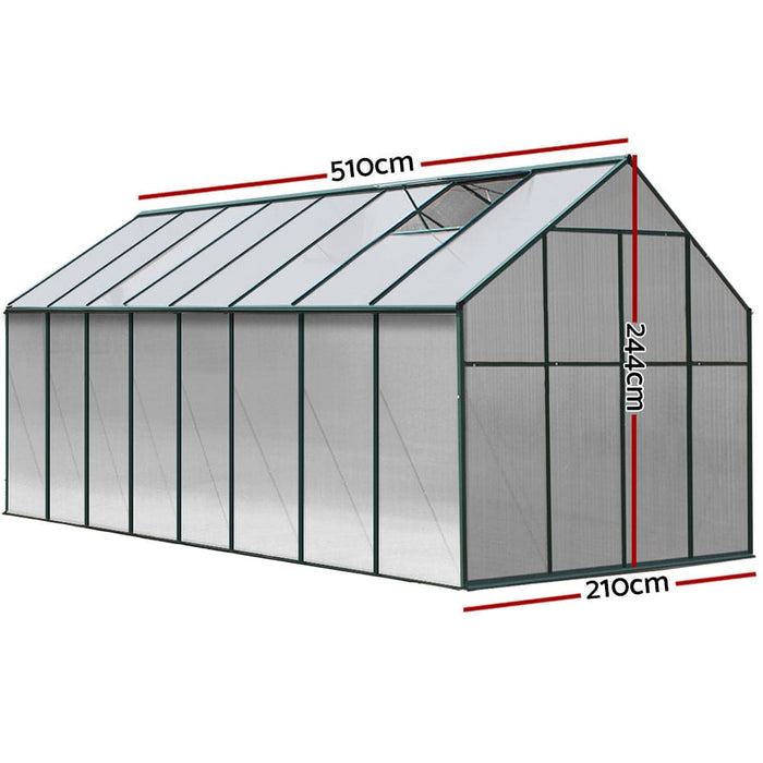 Greenfingers Aluminium Greenhouse Polycarbonate Green House