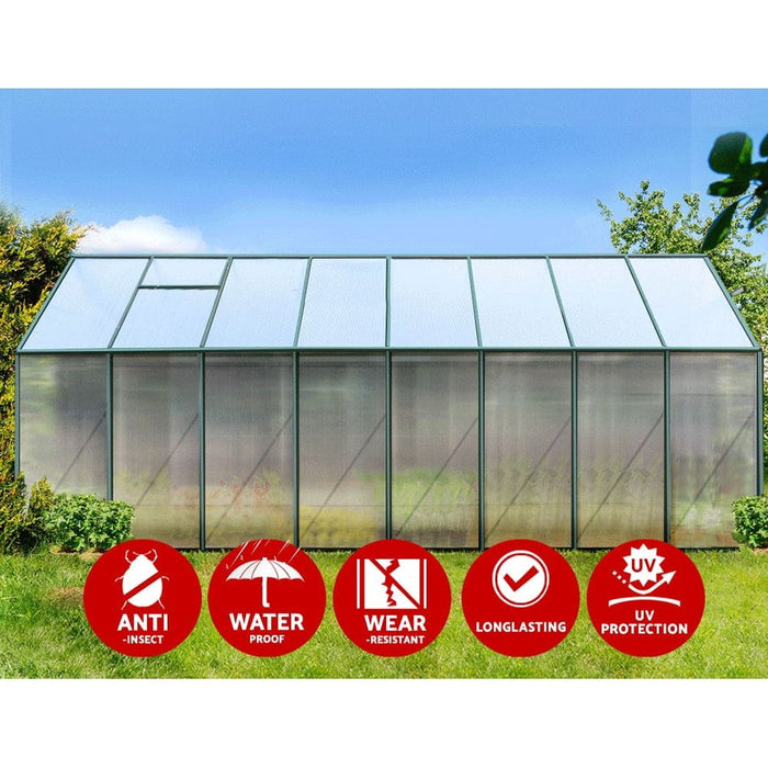 Greenfingers Aluminium Greenhouse Polycarbonate Green House