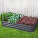 Greenfingers Garden Bed 2pcs 210x90x30cm Galvanised Steel