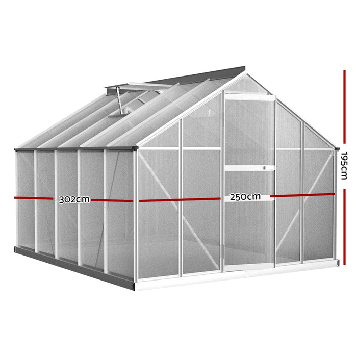 Greenfingers Greenhouse Aluminium Polycarbonate Green House