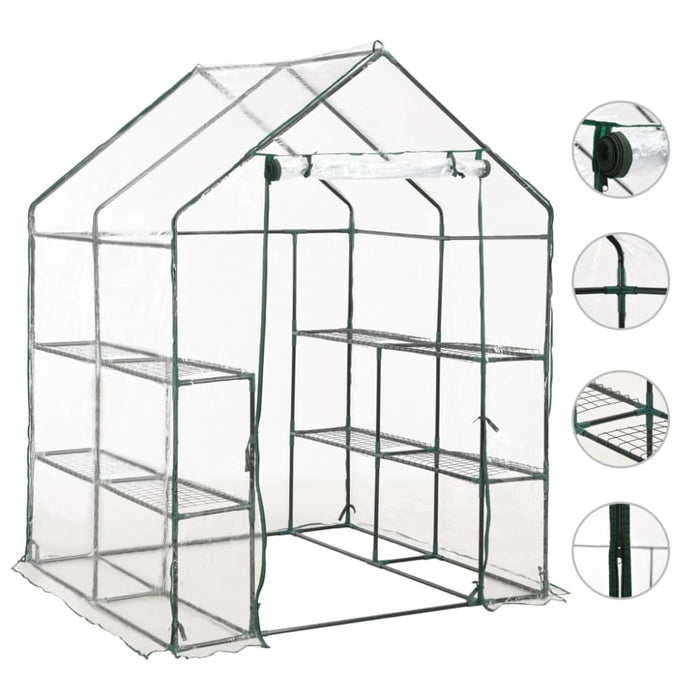 Greenhouse with 8 Shelves 143x143x195 Cm Alkoa
