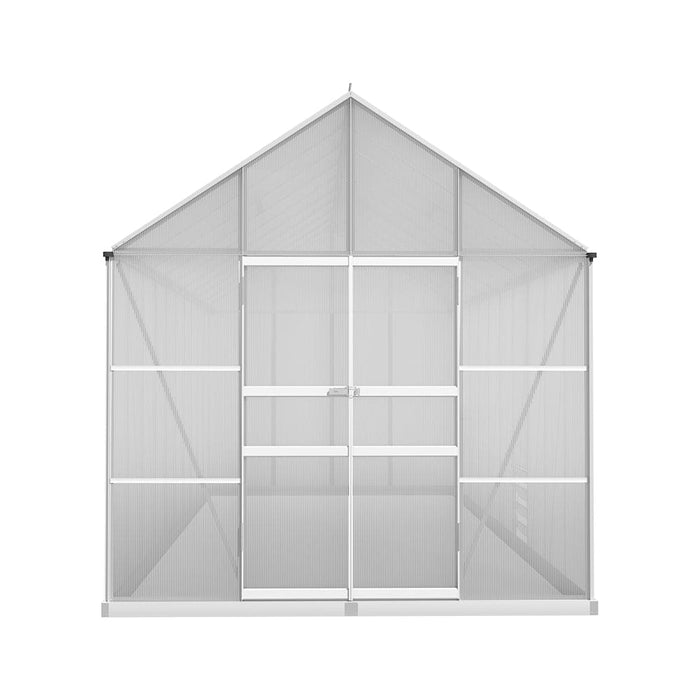 Greenhouse Aluminium Large Green House Garden Shed 6x2.4m