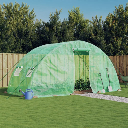 Greenhouse With Steel Frame Green 10 M² 5x2x2.3 m Tlabnp