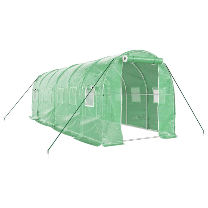 Greenhouse With Steel Frame Green 12 M² 6x2x2 m Tonnbon