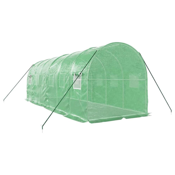 Greenhouse With Steel Frame Green 12 M² 6x2x2 m Tonnbon