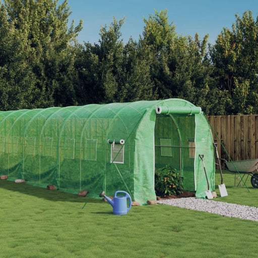 Greenhouse with Steel Frame Green 12 M² 6x2x2 m Tonnbon