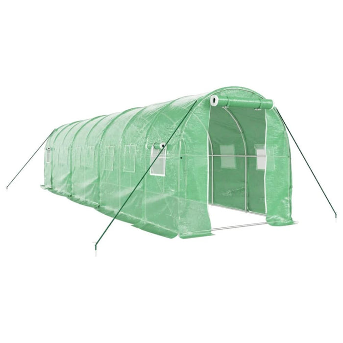 Greenhouse with Steel Frame Green 16 M² 8x2x2 m Tonnbok