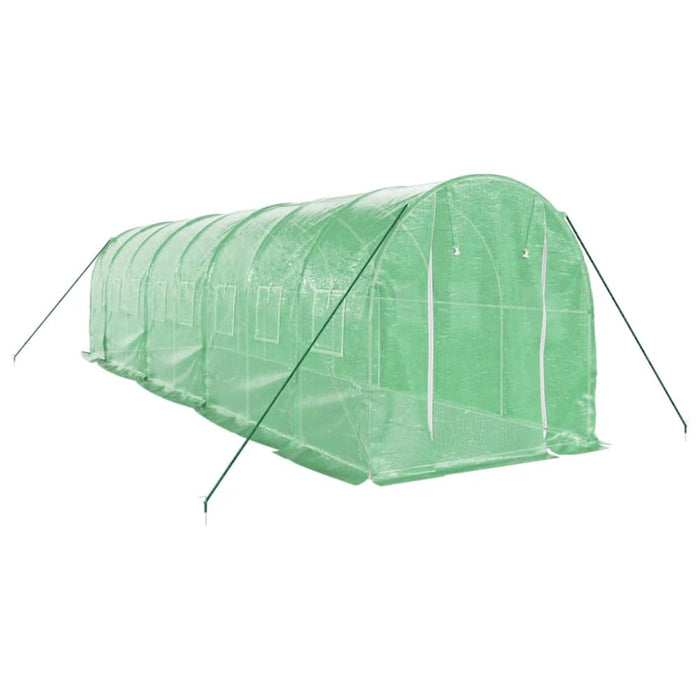 Greenhouse with Steel Frame Green 16 M² 8x2x2 m Tonnbok