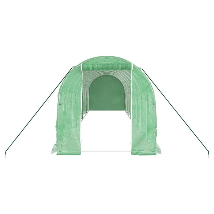 Greenhouse with Steel Frame Green 16 M² 8x2x2 m Tonnbok