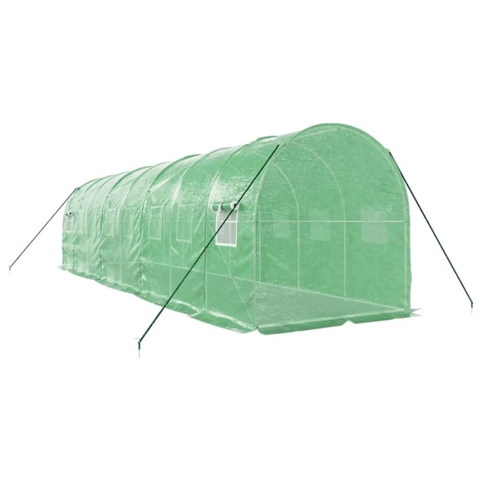Greenhouse With Steel Frame Green 16 M² 8x2x2 m Tonnbok