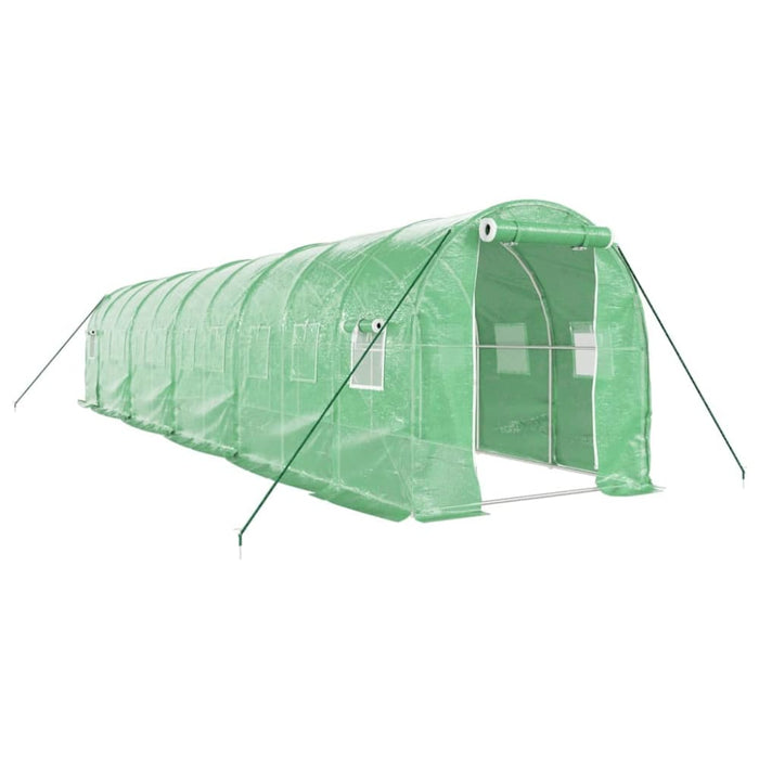 Greenhouse with Steel Frame Green 20 M² 10x2x2 m Tonnbxb