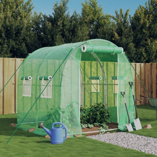 Greenhouse With Steel Frame Green 4 M² 2x2x2 m Tlabit
