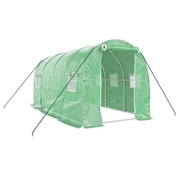 Greenhouse with Steel Frame Green 8 M² 4x2x2 m Tonnboi