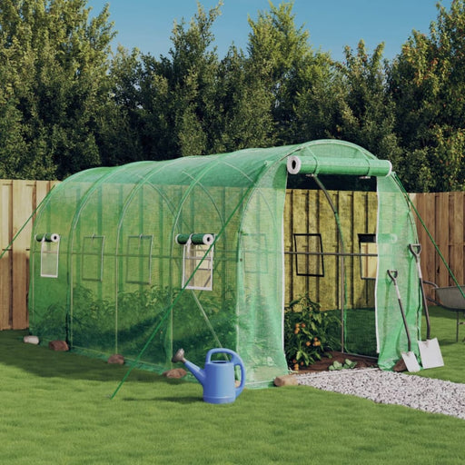 Greenhouse With Steel Frame Green 8 M² 4x2x2 m Tonnboi