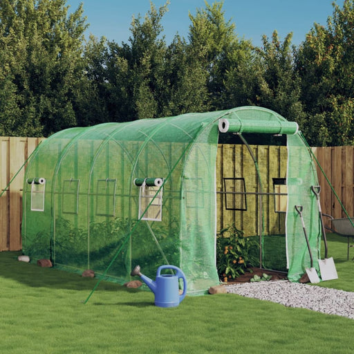 Greenhouse with Steel Frame Green 8 M² 4x2x2 m Tonnboi