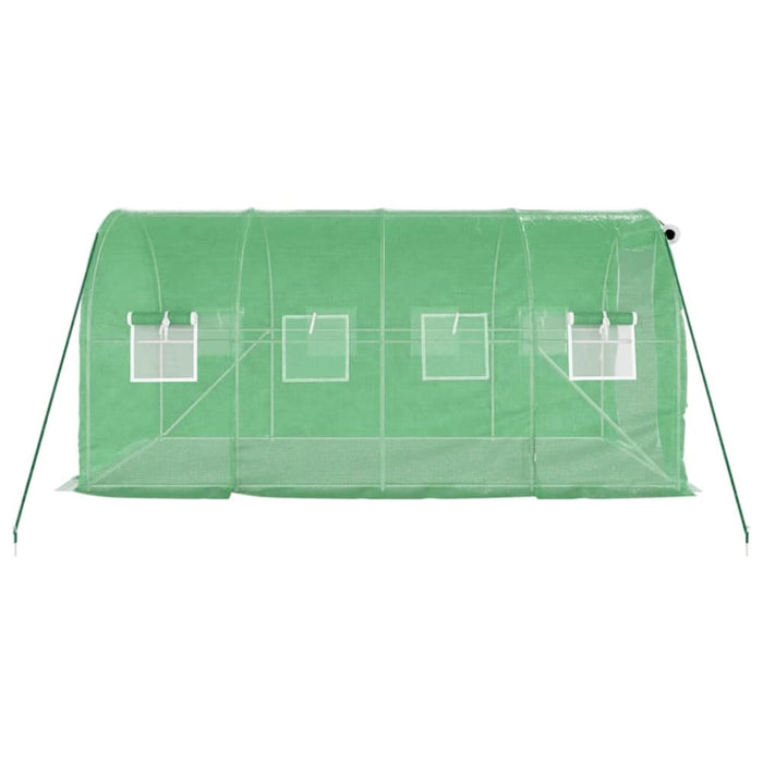 Greenhouse with Steel Frame Green 8 M² 4x2x2 m Tonnboi