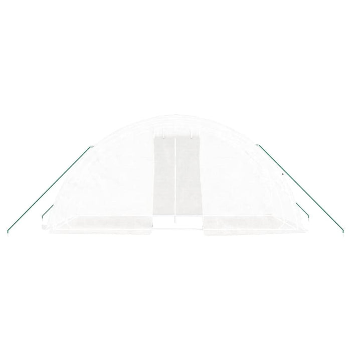 Greenhouse with Steel Frame White 10 M² 5x2x2.3 m Tlabni