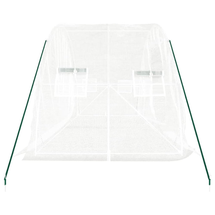 Greenhouse with Steel Frame White 10 M² 5x2x2.3 m Tlabni