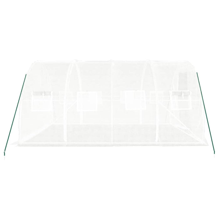 Greenhouse with Steel Frame White 12 M² 4x3x2 m Tonnbpb