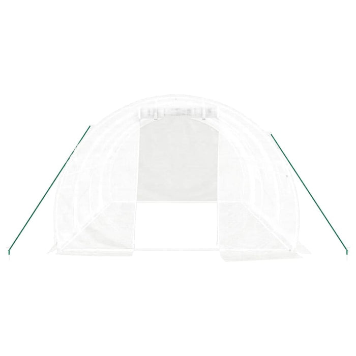 Greenhouse with Steel Frame White 12 M² 4x3x2 m Tonnbpb