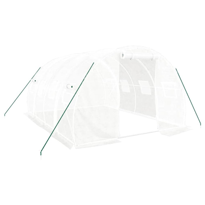 Greenhouse with Steel Frame White 12 M² 4x3x2 m Tonnbpb