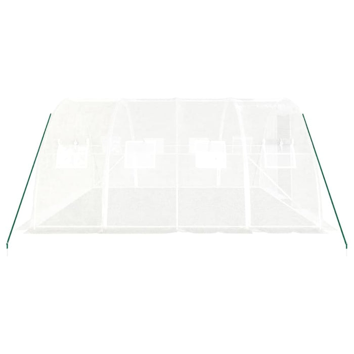 Greenhouse with Steel Frame White 16 M² 4x4x2 m Tonnbix
