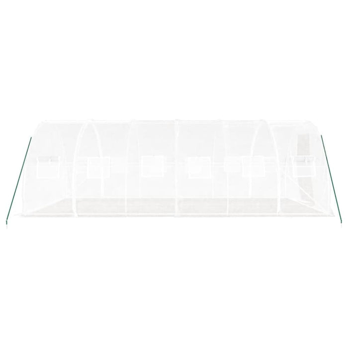 Greenhouse with Steel Frame White 18 M² 6x3x2 m Tonnbpo