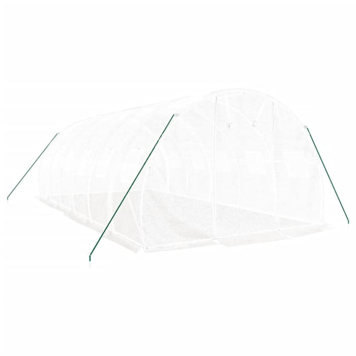 Greenhouse with Steel Frame White 18 M² 6x3x2 m Tonnbpo