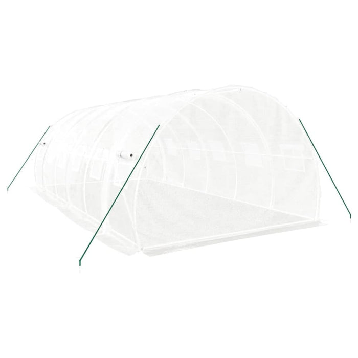 Greenhouse with Steel Frame White 18 M² 6x3x2 m Tonnbpo