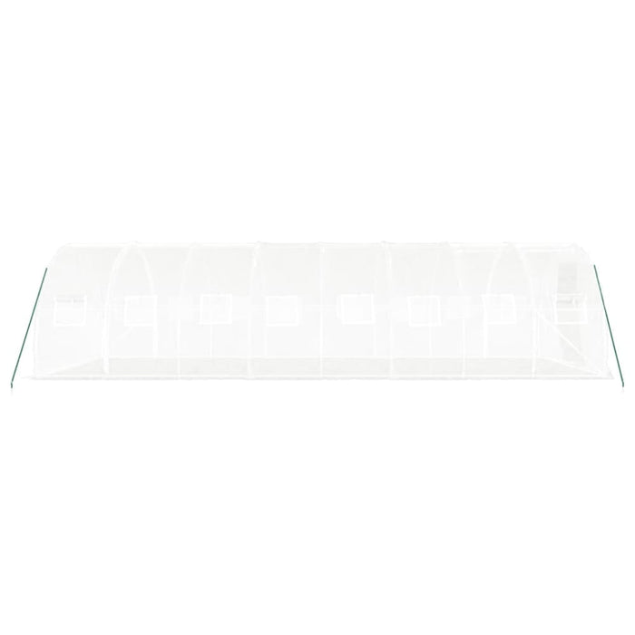 Greenhouse with Steel Frame White 24 M² 8x3x2 m Tonnbpx