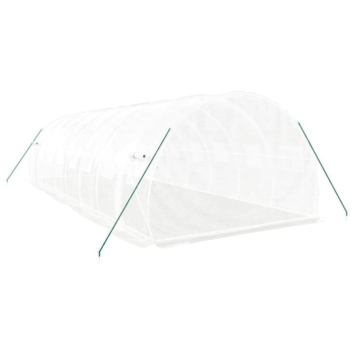 Greenhouse with Steel Frame White 24 M² 8x3x2 m Tonnbpx