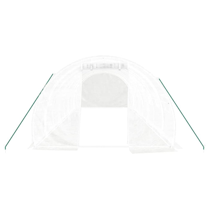 Greenhouse with Steel Frame White 24 M² 8x3x2 m Tonnbpx