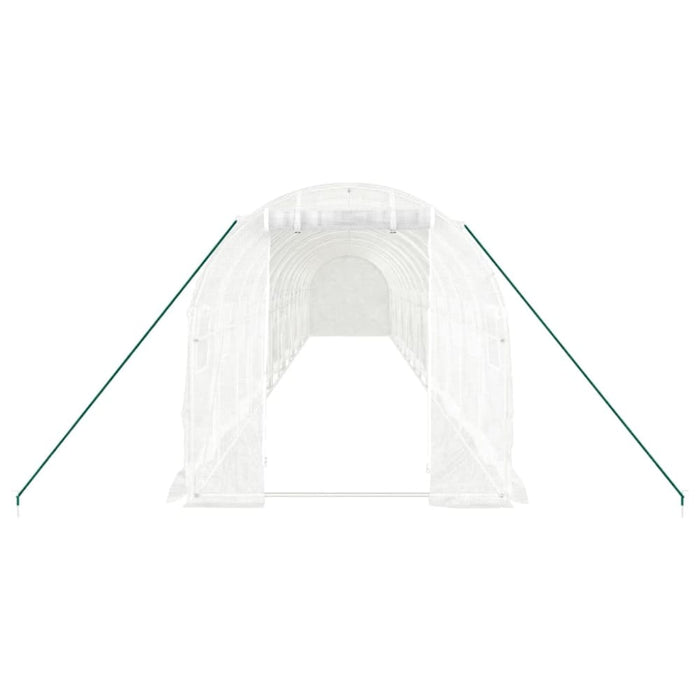 Greenhouse with Steel Frame White 28 M² 14x2x2 m Tonnbtt