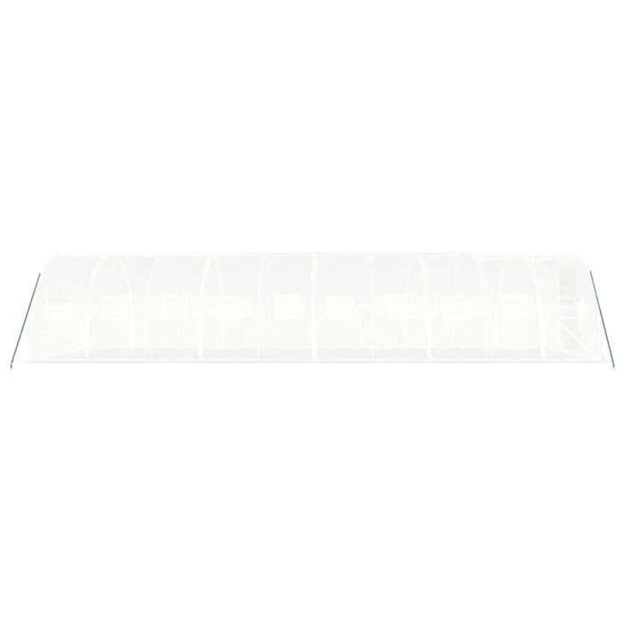 Greenhouse with Steel Frame White 30 M² 10x3x2 m Tonnbpt