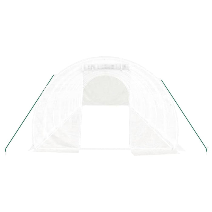 Greenhouse with Steel Frame White 30 M² 10x3x2 m Tonnbpt