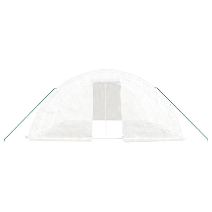 Greenhouse with Steel Frame White 30 M² 6x5x2.3 m Tonnbkp