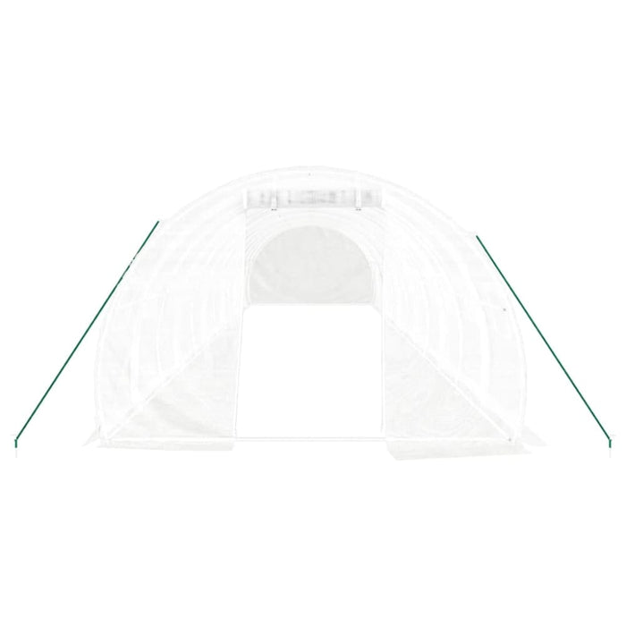 Greenhouse with Steel Frame White 36 M² 12x3x2 m Tonnbpa