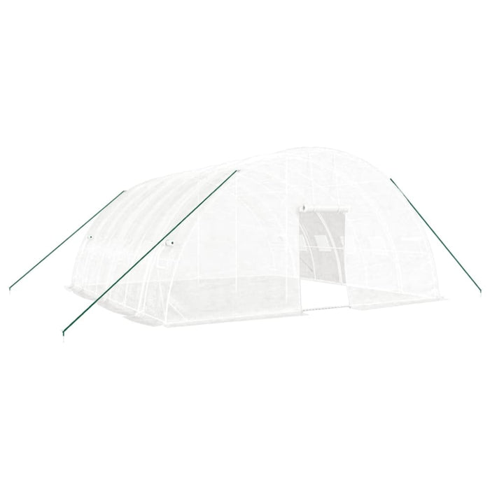 Greenhouse With Steel Frame White 36 M² 6x6x2.85 m Tonnooi