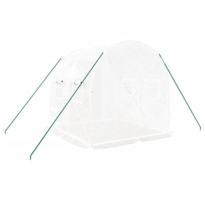 Greenhouse with Steel Frame White 4 M² 2x2x2 m Tlabip