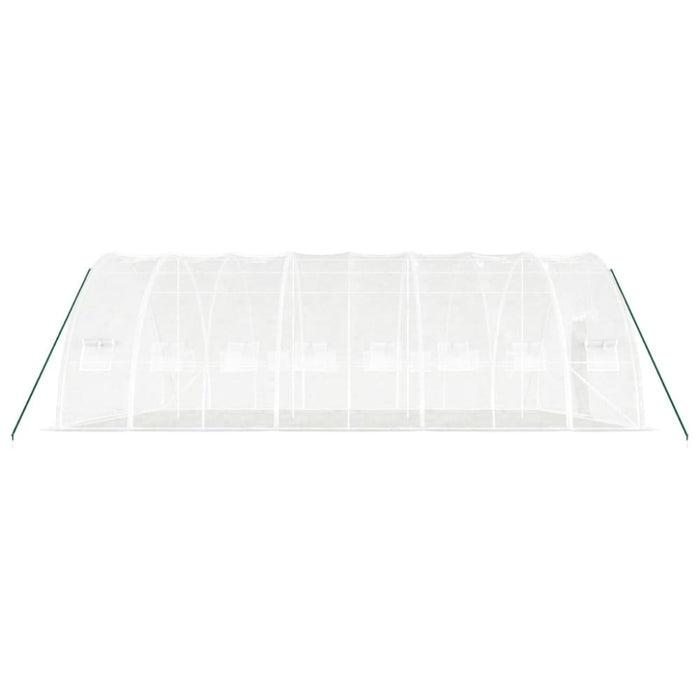 Greenhouse With Steel Frame White 48 M² 8x6x2.85 m Tonnoon