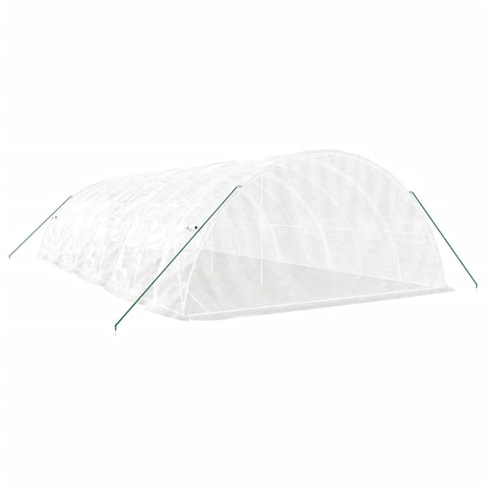 Greenhouse With Steel Frame White 50 M² 10x5x2.3 m Tonnbki