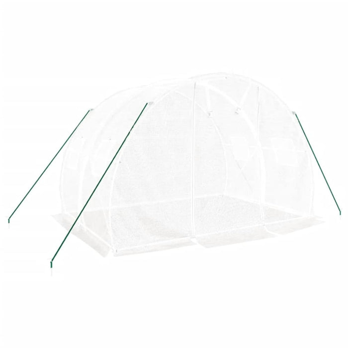 Greenhouse with Steel Frame White 6 M² 3x2x2 m Tlabik