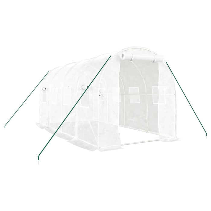Greenhouse With Steel Frame White 8 M² 4x2x2 m Tonnbxn
