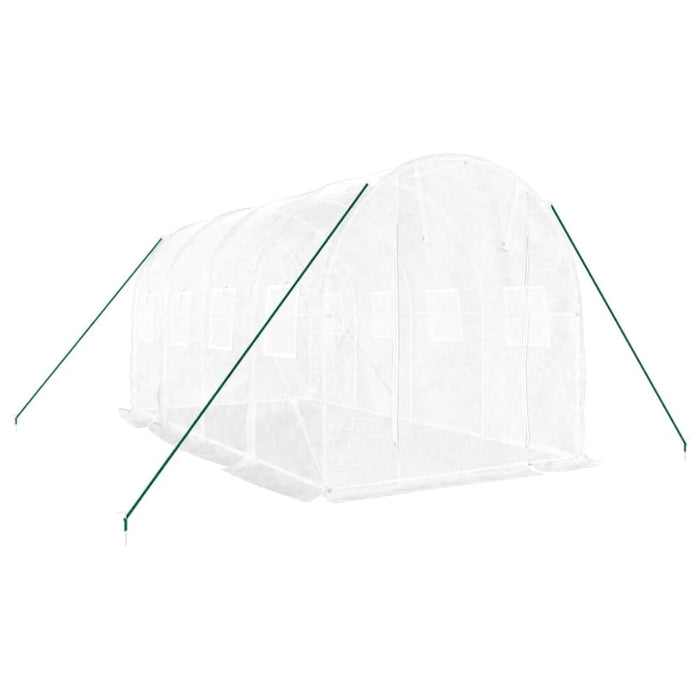 Greenhouse With Steel Frame White 8 M² 4x2x2 m Tonnbxn