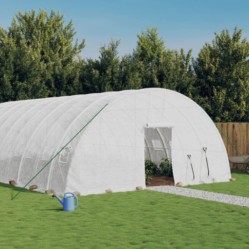 Greenhouse With Steel Frame White 84 M² 14x6x2.85 m Tonnoxo